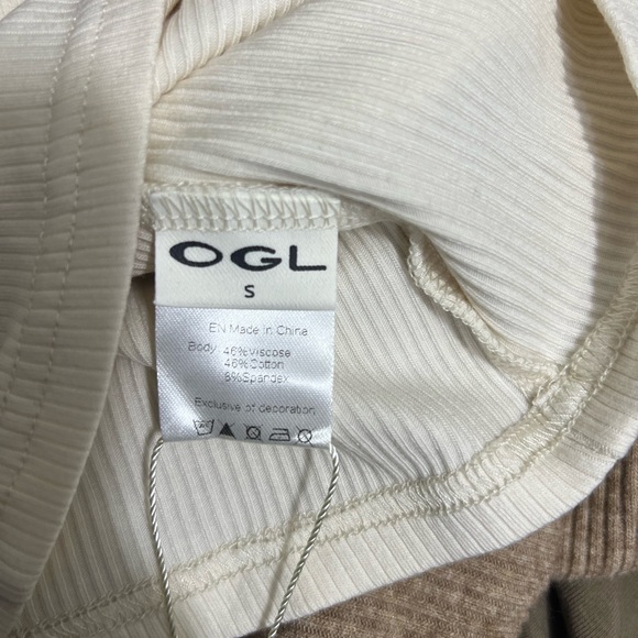 OGL Cream Ribbed Tube Top - Picture 5 of 6
